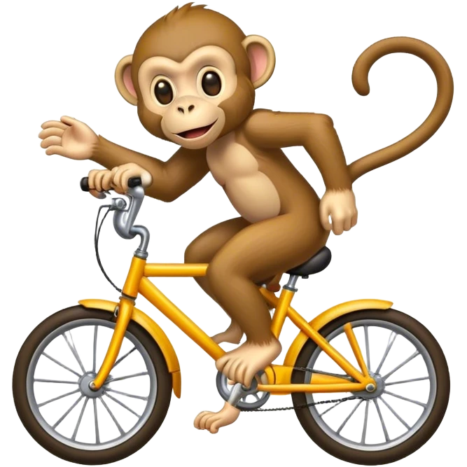 monkey riding bike emoji