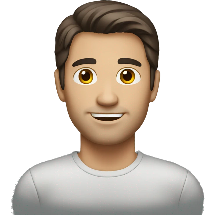 caucasian-man-dark brown-hair emoji
