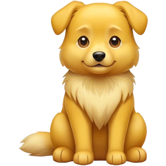 Yellow dog sitting emoji