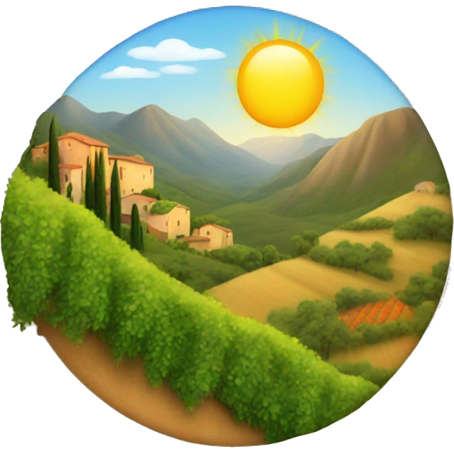 Italian sun in the hills  emoji