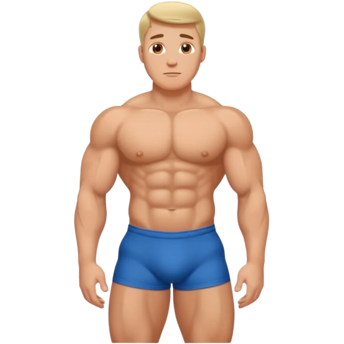 Extremely large butt white man emoji