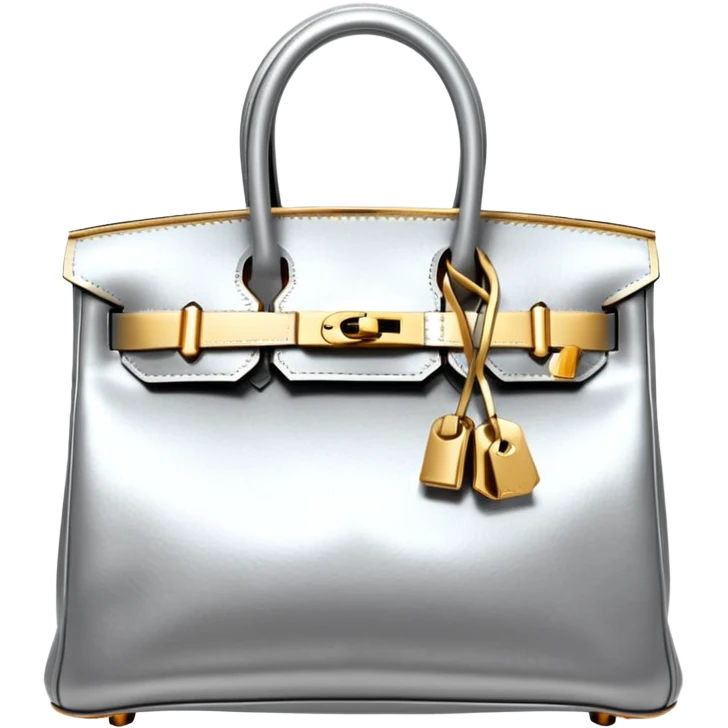 hermes birkin silver color gold hardware emoji