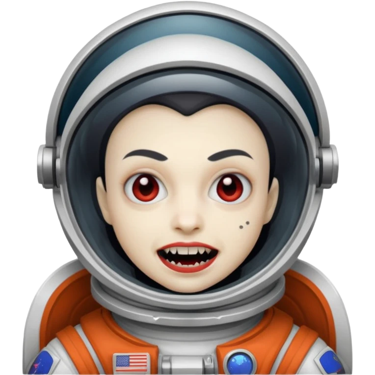 astronaut vampire, no helmet emoji