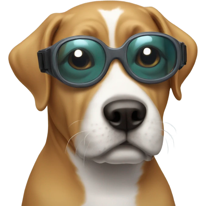 Dog with swim goggles on emoji