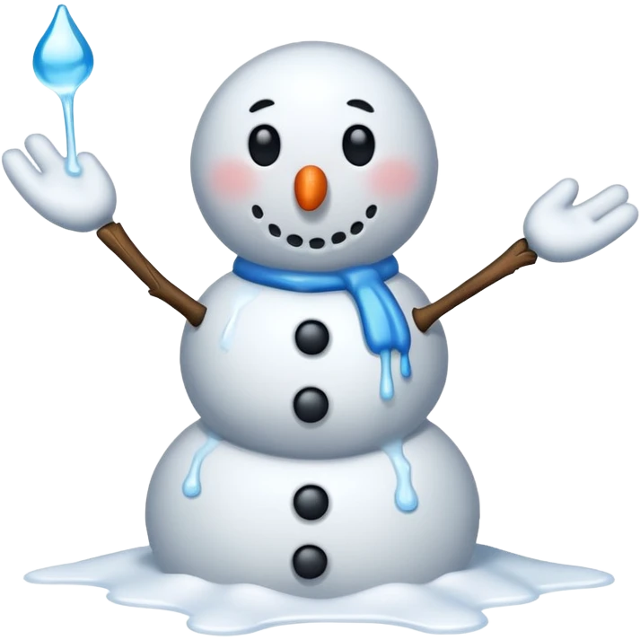 melting snowman with only one arm emoji