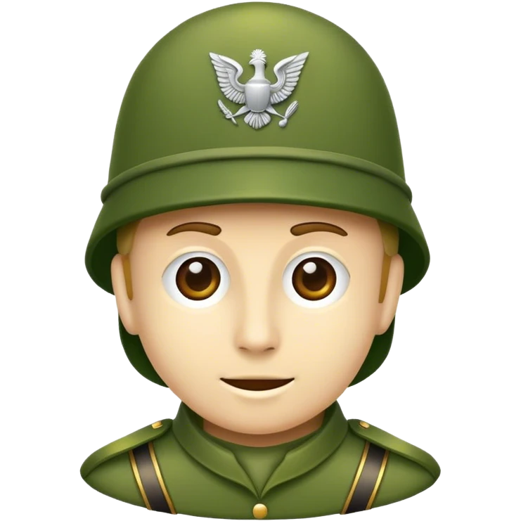 green soldier hat emoji