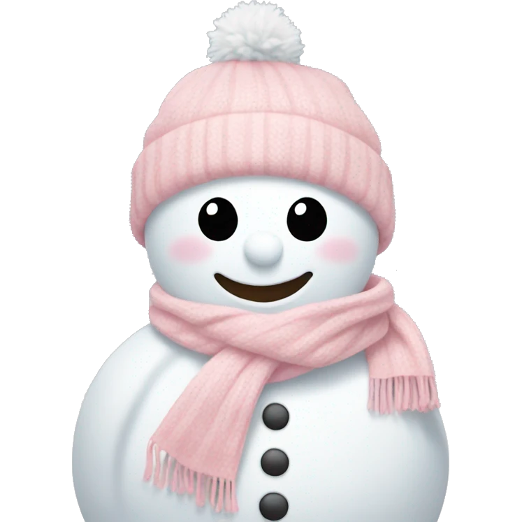 Snowman with light pink scarf  emoji