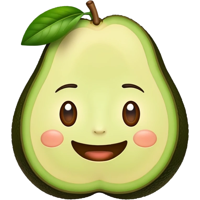 Aguacate con cara emoji