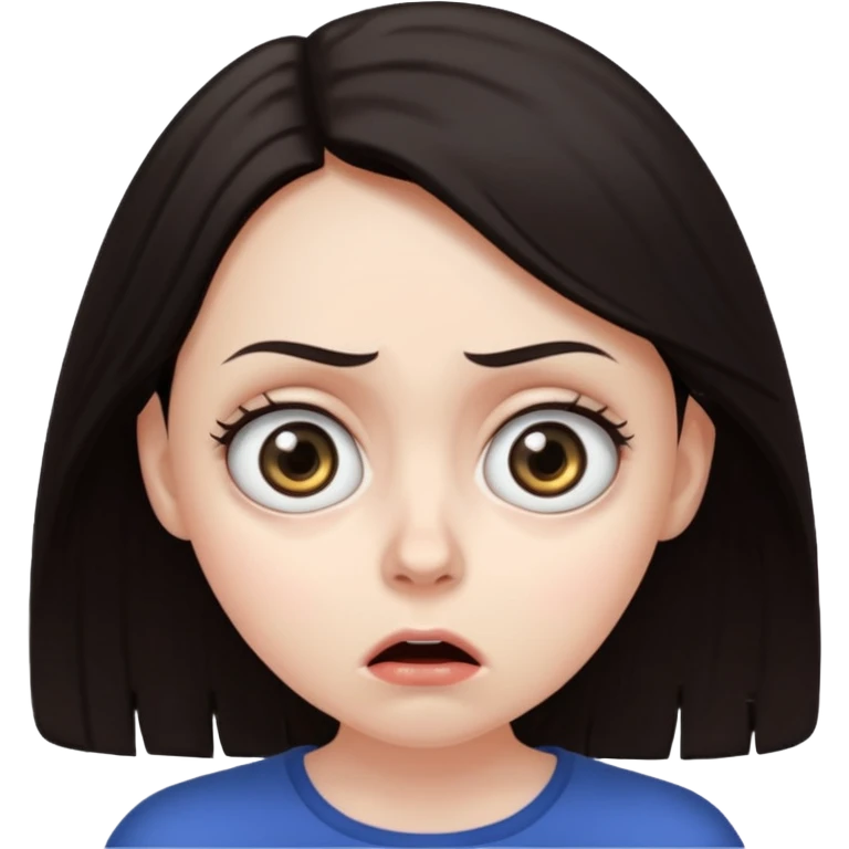 The frightened woman emoji
