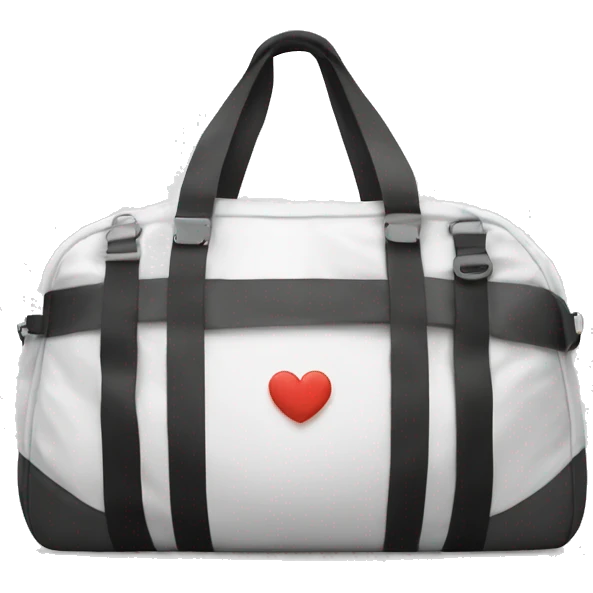 white shoulder gym bag emoji
