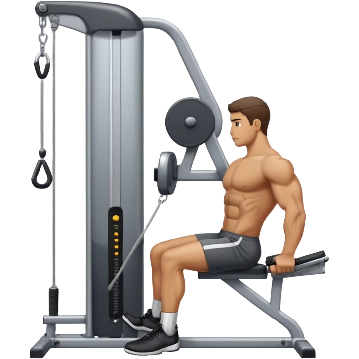 side-view man cable-machine tricep-pushdown emoji