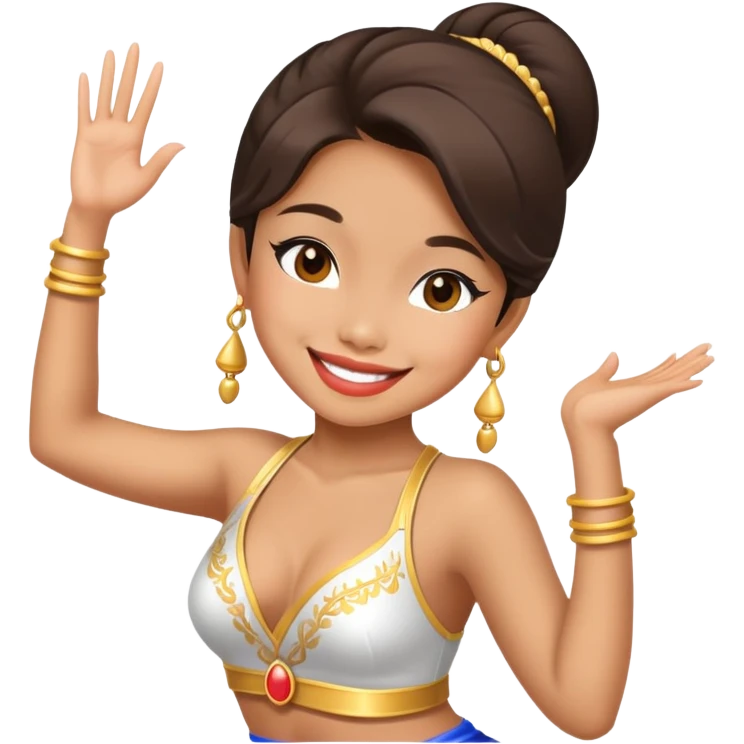 small pretty thai go-go dancer girl emoji
