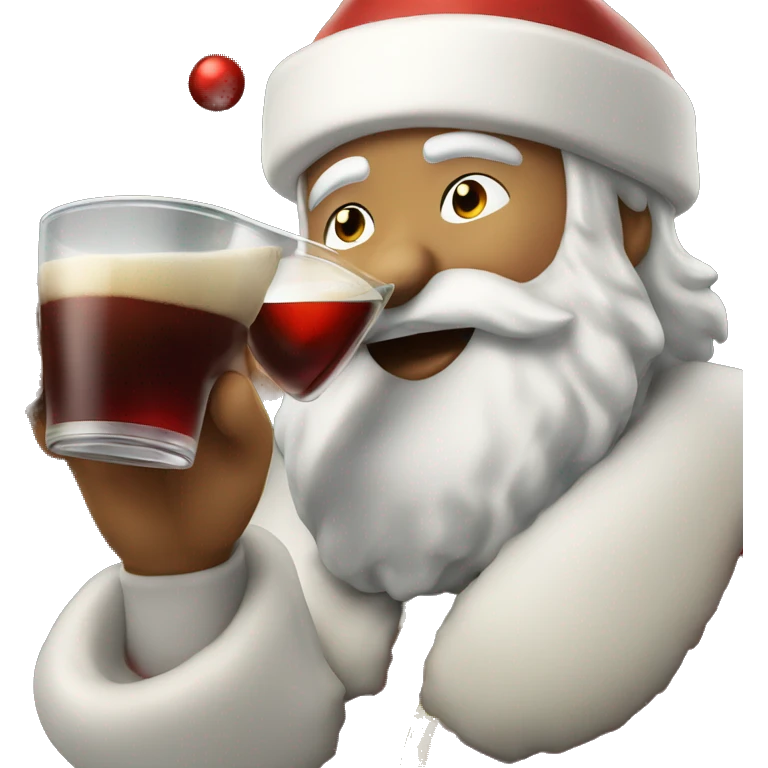 Santa Claus drinking  emoji
