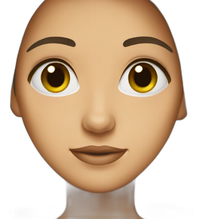 woman-long-straight-dark-hair-hazel-eyes emoji