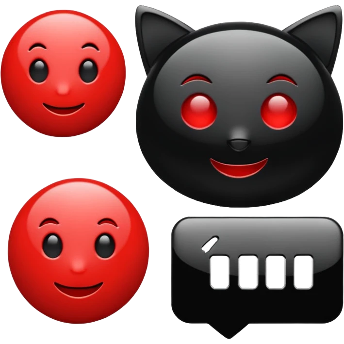 black and red internet Icon emoji