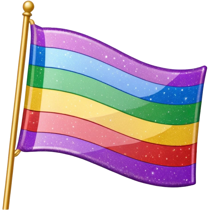 flag lgbtq+ glitter emoji