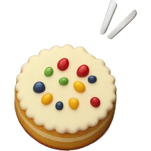 slice of cake top view emoji
