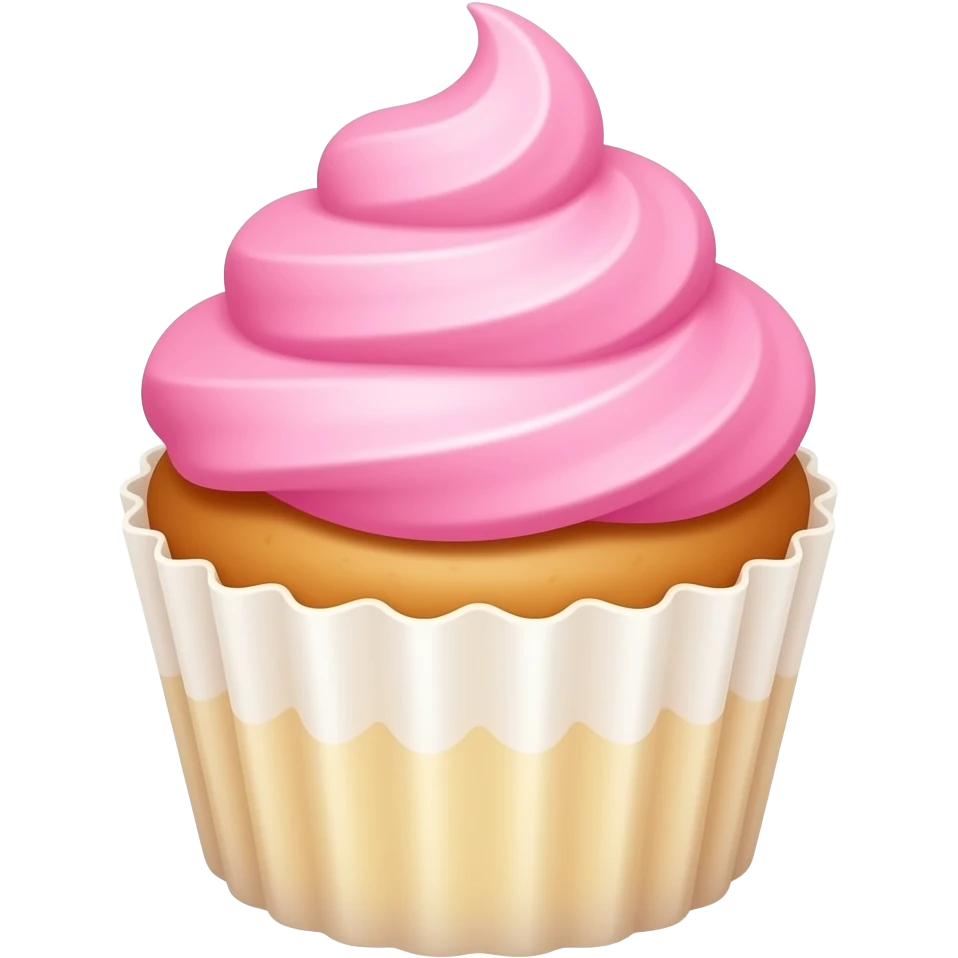 Cupcake with pink icing emoji