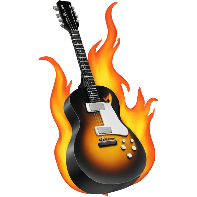 Guitar on fire emoji