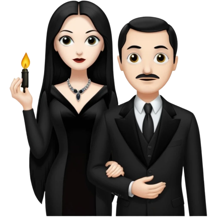 morticia and gomez emoji