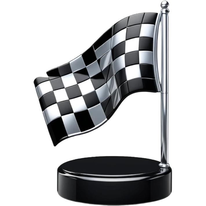sorayama Chequered flag  flag sculpture emoji