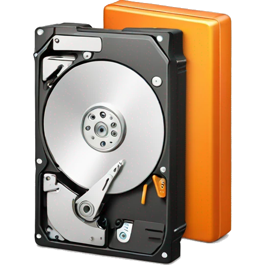 LaCie Hard Drive Metal orange emoji