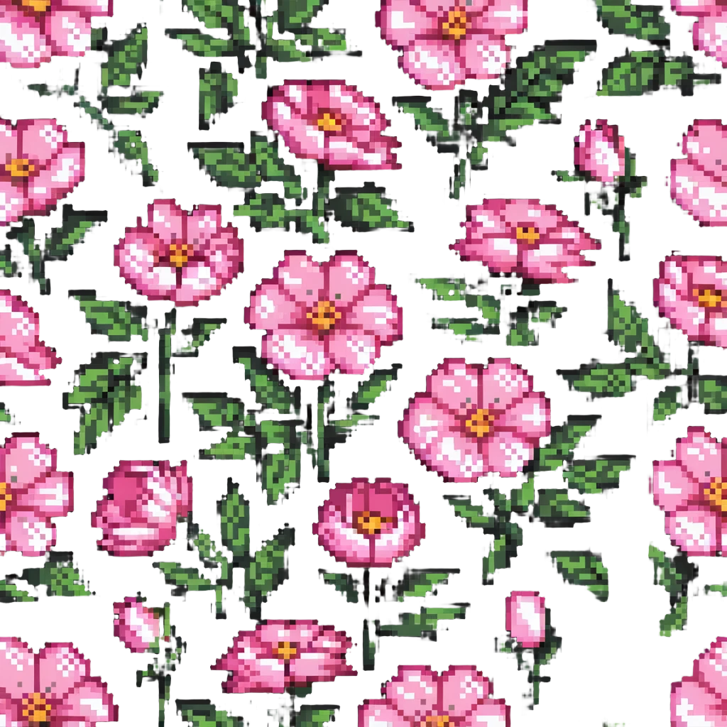 unrealistic pink flower emoji