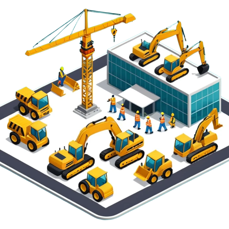 create isometric of cathay construction airport emoji