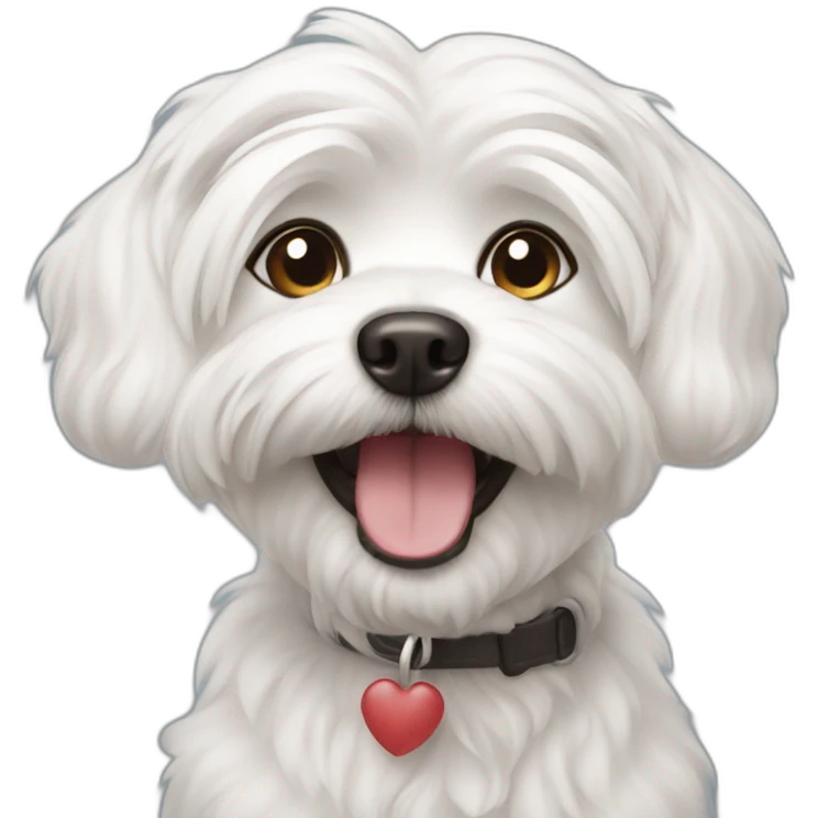 happy dog Maltese lol emoji