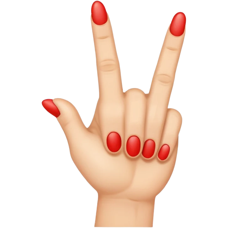 hand with ringer finger and middle finger down  emoji