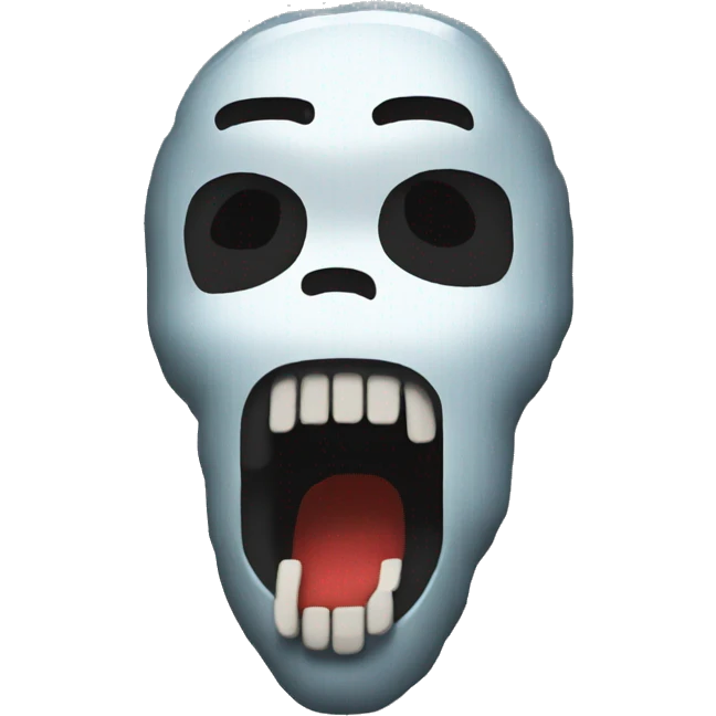 pixel art, scream, mouth emoji