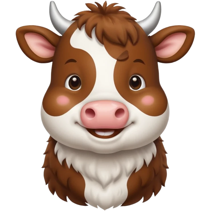 Cute Cow with inspirational good morning  emoji