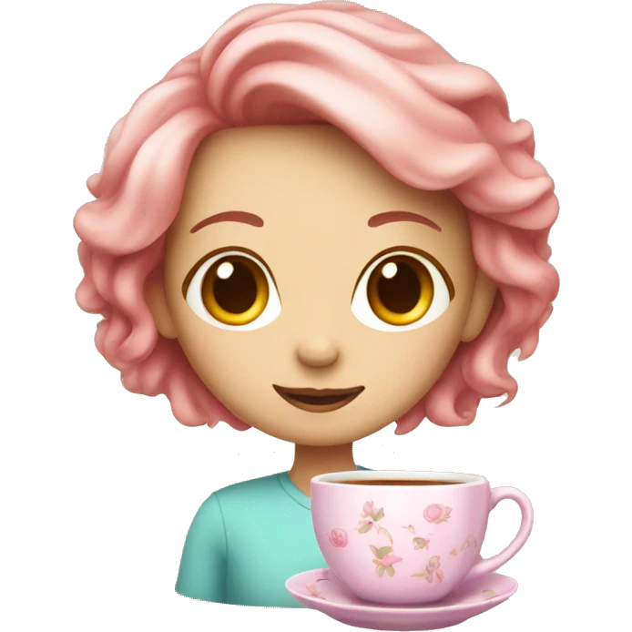 A girly cup of tea emoji