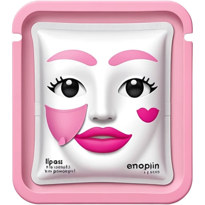 lip mask packaging emoji