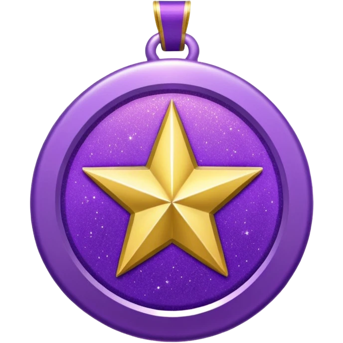 Purple Glitter medal of help emoji