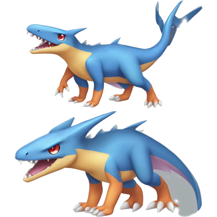 Latios-Sharpedo-Charmeleon-Gible-Gabite-Larvitar-Fakémon-Pokémon-Fusion Full Body emoji