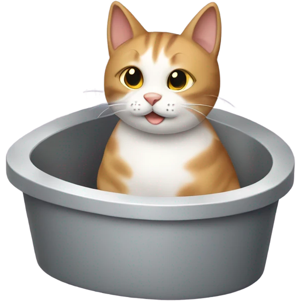 Cat in litter box emoji
