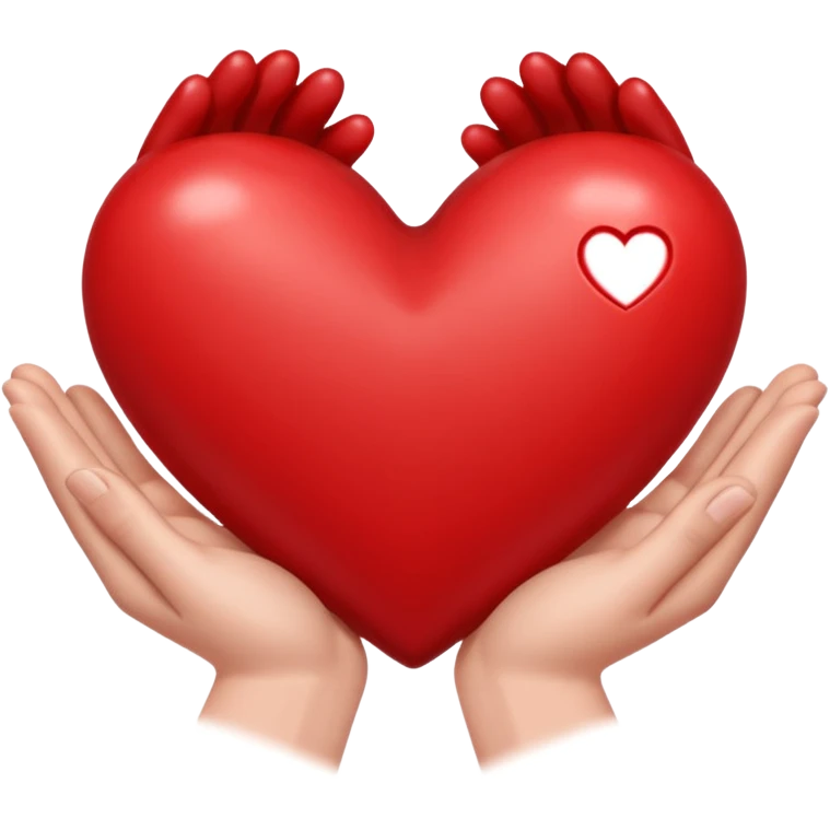 open hands and a heart representing understanding emoji