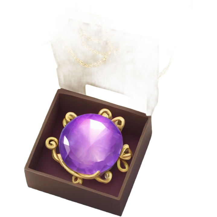 beautiful necklace in a box emoji