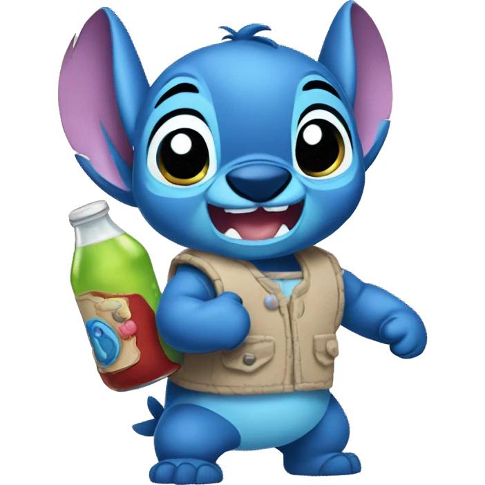 Stitch qui boit un biberon  emoji