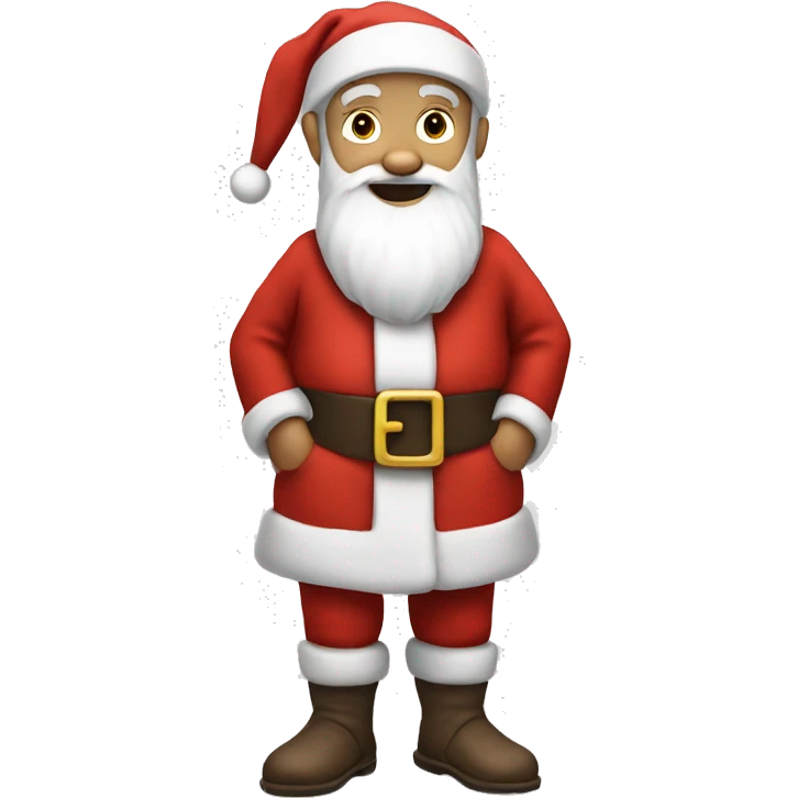 standing skinny white santa claus emoji