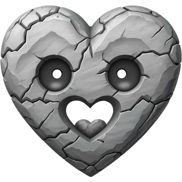 Stone heart emoji