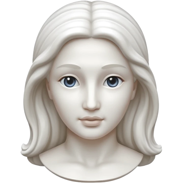 Marble style statue of woman face  emoji