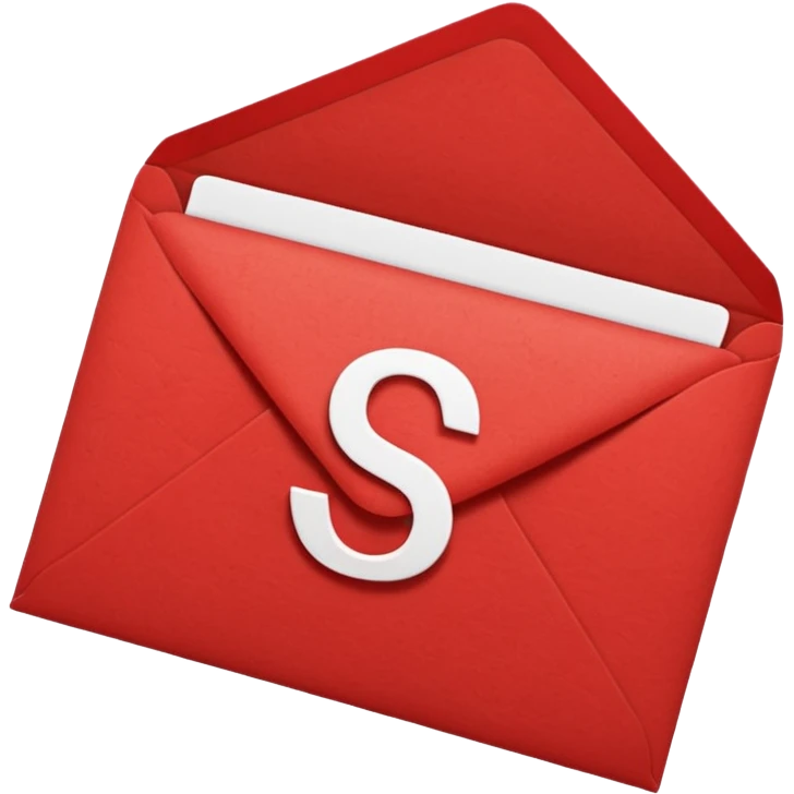 red envelope with white "S" logo emoji