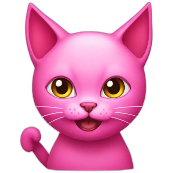 pink devilish cat emoji