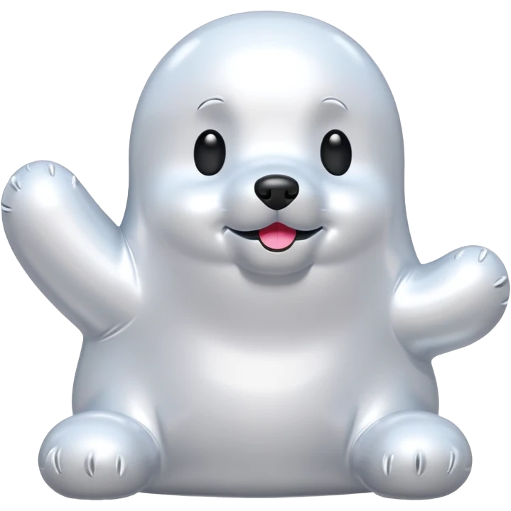   jeff koons style inflatable dog ghost emoji