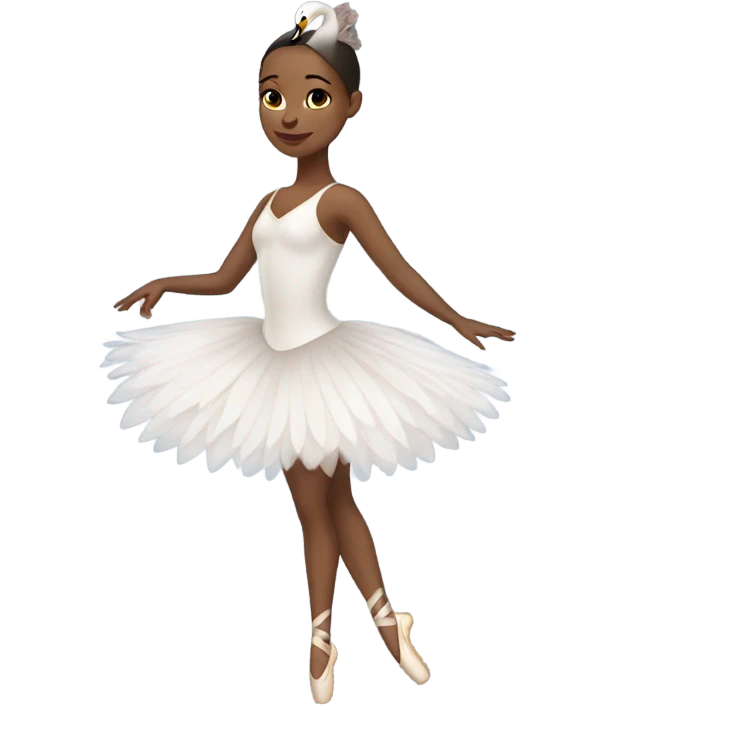 Ballerina with swan dress  emoji