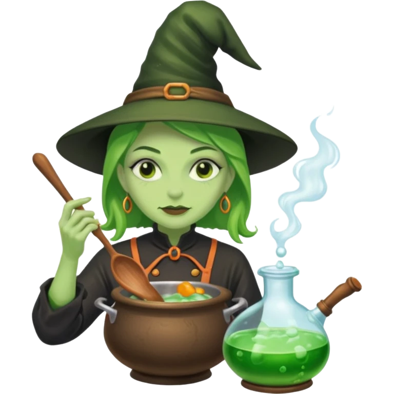 green witch cooking potion emoji