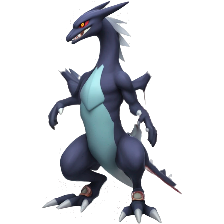 Edgy Cool Legendary Badass Godly Nargacuga-Noivern-Latias-Garchomp-Pokémon with markings Full Body emoji