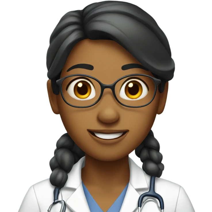 Goofy girl doctor emoji